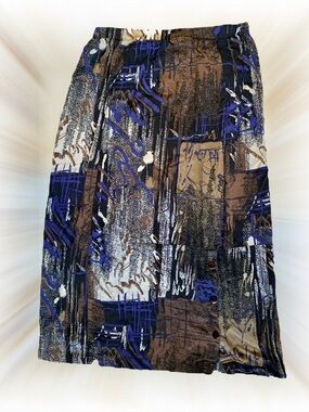 Savannah Abstract Splatter Midi Skirt